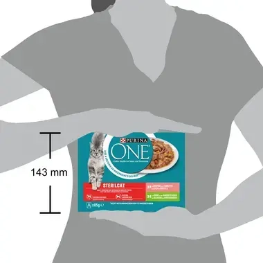 Purina ONE® Sterilcat natte kattenvoeding voor gesteriliseerde katten - Zalm en Kalkoen