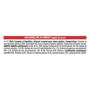 GOURMET® REVELATIONS® au Boeuf - Les Mousselines nappées de Sauce
