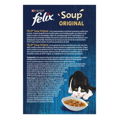 Emballage PURINA® FELIX SOUP Sélection de Poissons Nourriture liquide pour chat
