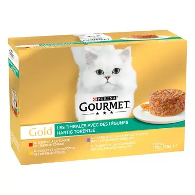 Emballage GOURMET® Gold Les Timbales avec des Légumes