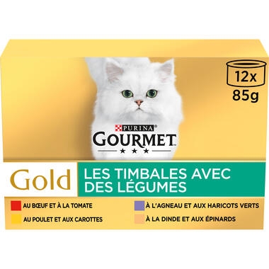 Dos d'emballage GOURMET® Gold Les Timbales avec des Légumes