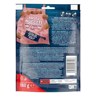 Felix Naturally Delicious SaumonFELIX® Tasty Nuggets Riche en Saumon avec de la Truite