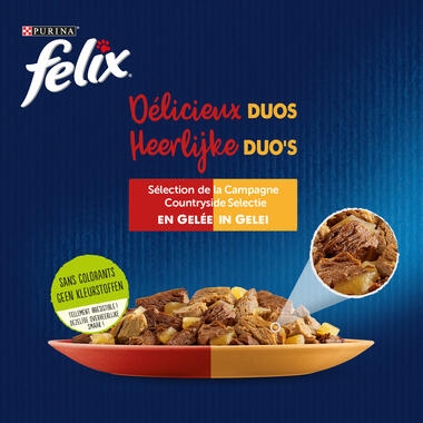 Felix Délicieux Duos Sélection de la Campagne en Gelée