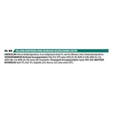 PURINA® PRO PLAN® Adult Sterilised Adult Tonijn & Zalm