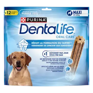 Verpakking Dentalife® kauwsticks voor grote honden tussen 25 en 40 kg