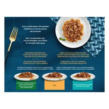 GOURMET™ Perle Les Filettines en Sauce - Sachets pour chat