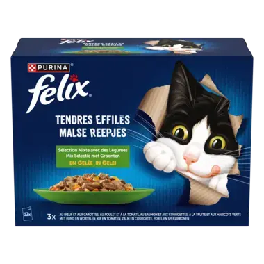 FELIX® TENDRES EFFILÉS Sélection de Campagne en Gelée avec des Légumes