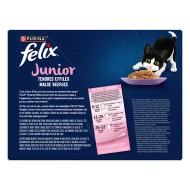FELIX® MALSE REEPJES Junior Selectie met Vlees en Vis in Gelei