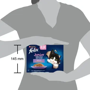 FELIX® MALSE REEPJES Junior Selectie met Vlees en Vis in Gelei