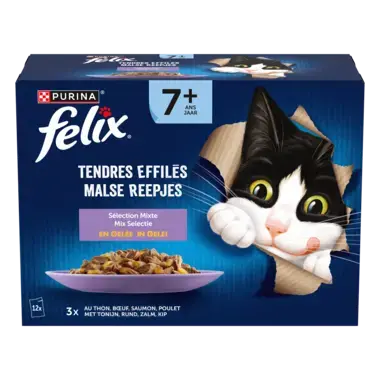 FELIX® TENDRES EFFILÉS Sénior Sélection Mixte en Gelée