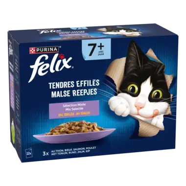 FELIX® TENDRES EFFILÉS Sénior Sélection Mixte en Gelée