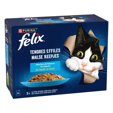 FELIX® TENDRES EFFILÉS Sélection de Poissons en Gelée