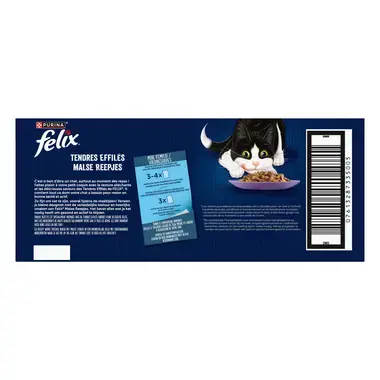 FELIX® TENDRES EFFILES Sélection aux Viandes et aux Poissons en Gelée