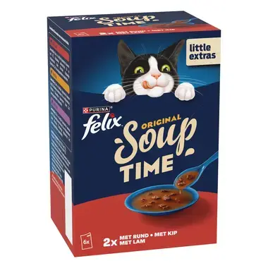 FELIX® Soup Original Farm Selectie kattenvoer nat