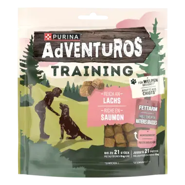 Snack Adventuros Training Saumon packaging devant