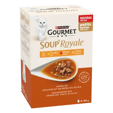 GOURMET™ Soup' Royale au Bœuf, au Poulet ou à la Dinde, garni de légumes et de pâtes ou de riz