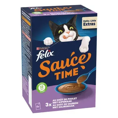 FELIX® Sauce Time au goût de Poulet et au goût de Saumon