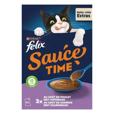 FELIX® Sauce Time au goût de Poulet et au goût de Saumon