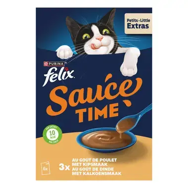 FELIX® Sauce Time au goût de Poulet et au goût de Dinde 