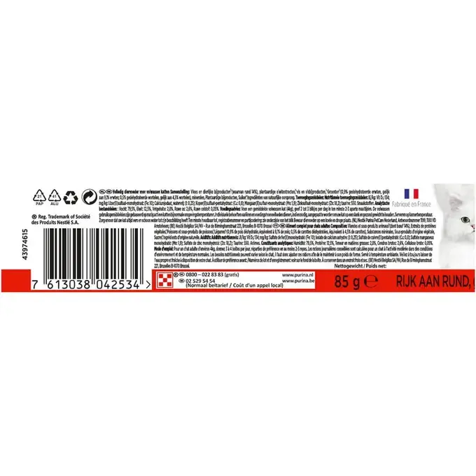 Achterkant Verpakking' GOURMET® NATURE'S CREATIONS™ MINI FILETS RIJK AAN RUND