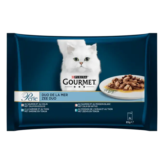 Verpakking GOURMET® KAT DUO SMAKEN VAN VIS MINI FILETS IN SAUS