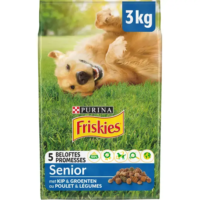 Croquettes pour chien senior au poulet Purina Friskies Senior