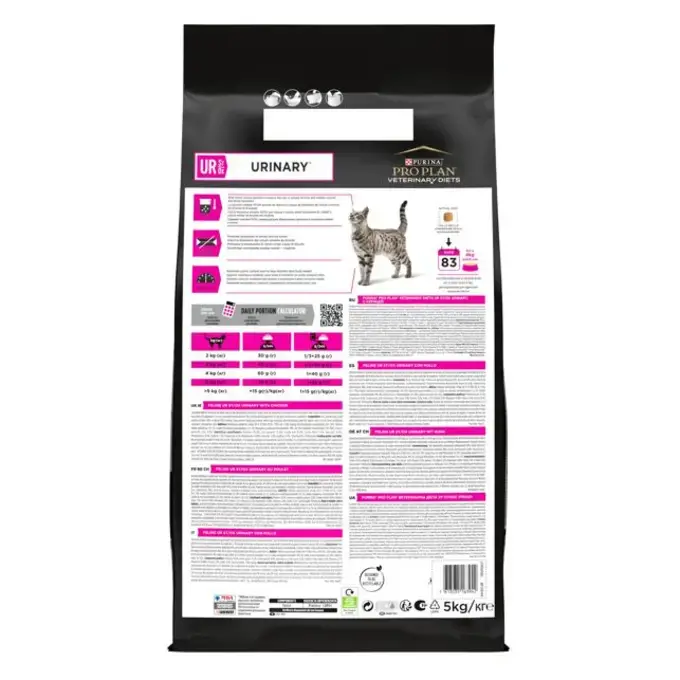 Achterzijde van de verpakking PRO PLAN® VETERINARY DIETS Feline UR St/Ox Urinary - Kip